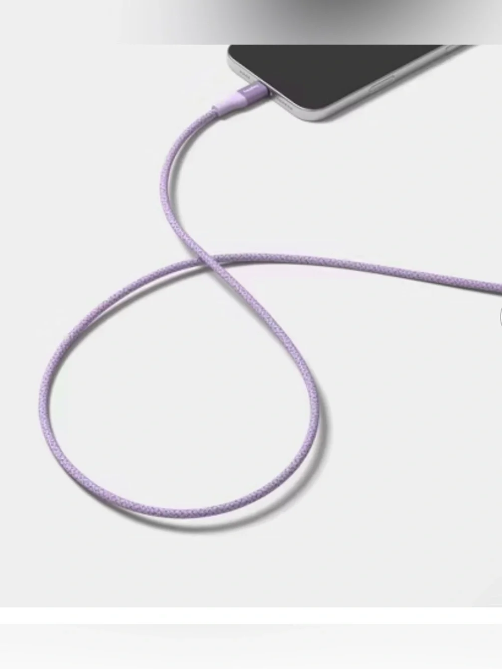 10 ft Lavender Braided USB-C Charging Cable
